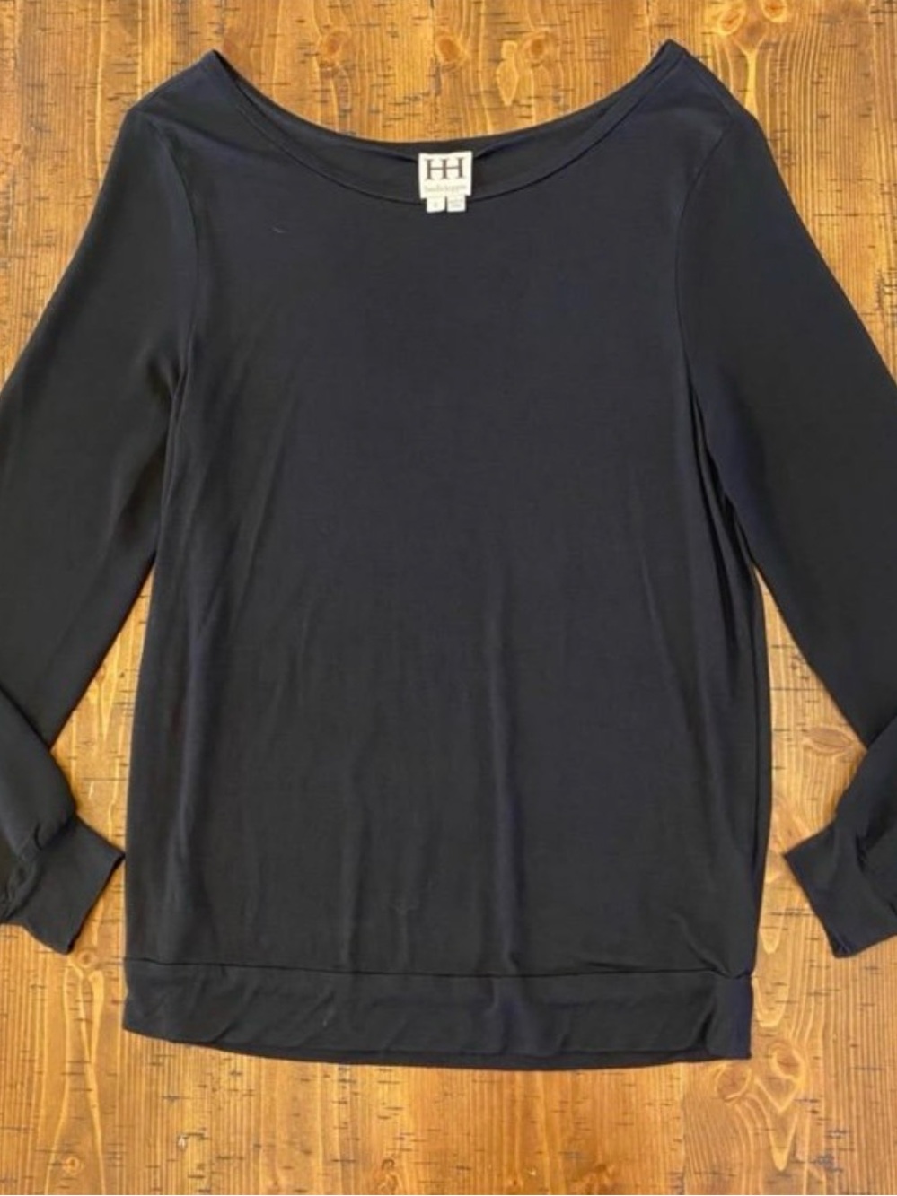 Haute Hippie blouse Dolman black long sleeve sz S EUC
